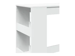 Mesa alta con estantes madera ingeniería 90x40x103,5 cm