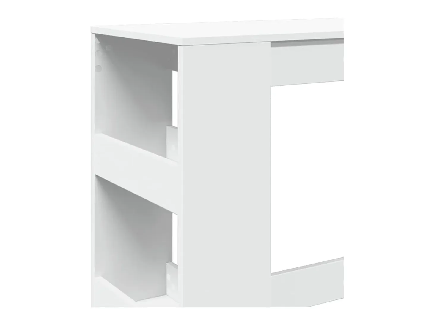 Mesa alta con estantes madera ingeniería 90x40x103,5 cm