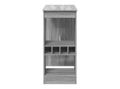 Mesa alta con estantes madera gris Sonoma 90x47,5x103,5 cm
