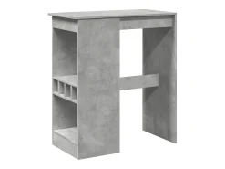 Mesa alta con estantes madera gris hormigón 90x47,5x103,5 cm