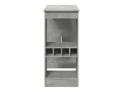 Mesa alta con estantes madera gris hormigón 90x47,5x103,5 cm