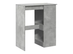 Mesa alta con estantes madera gris hormigón 90x47,5x103,5 cm
