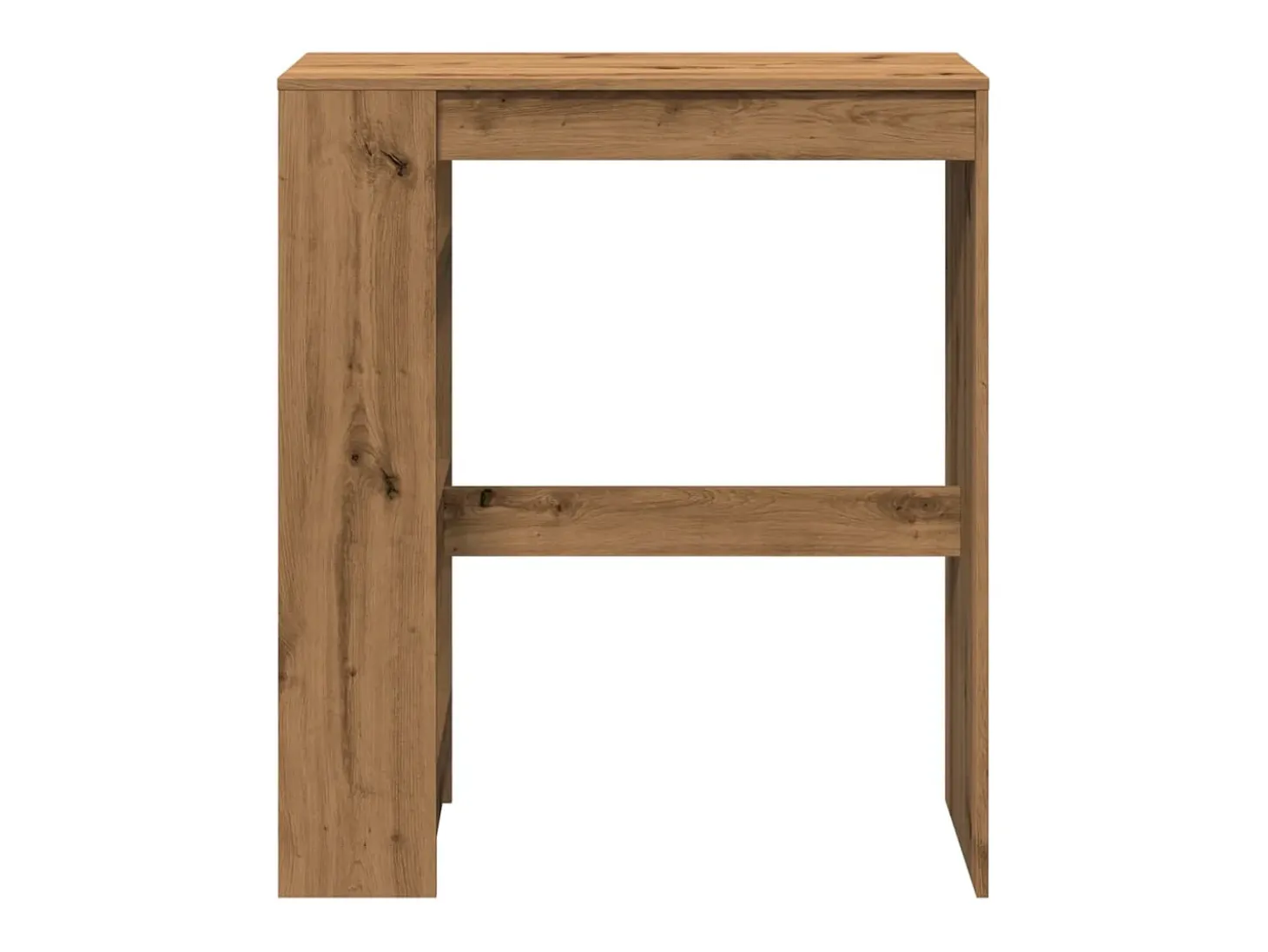 Mesa alta con estantes madera roble artisian 90x40x103,5 cm