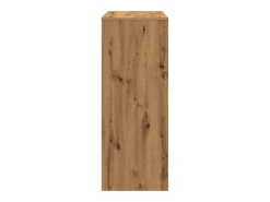 Mesa alta con estantes madera roble artisian 90x40x103,5 cm