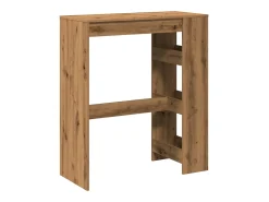 Mesa alta con estantes madera roble artisian 90x40x103,5 cm
