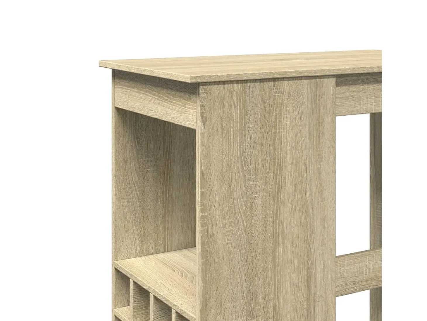 Mesa alta con estantes madera roble Sonoma 90x47,5x103,5 cm