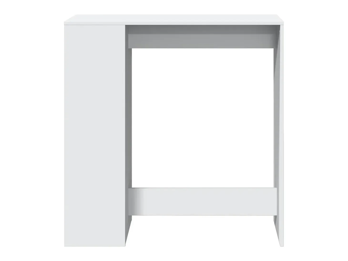 Mesa alta con estantes madera ingeniería 101x40x103,5 cm