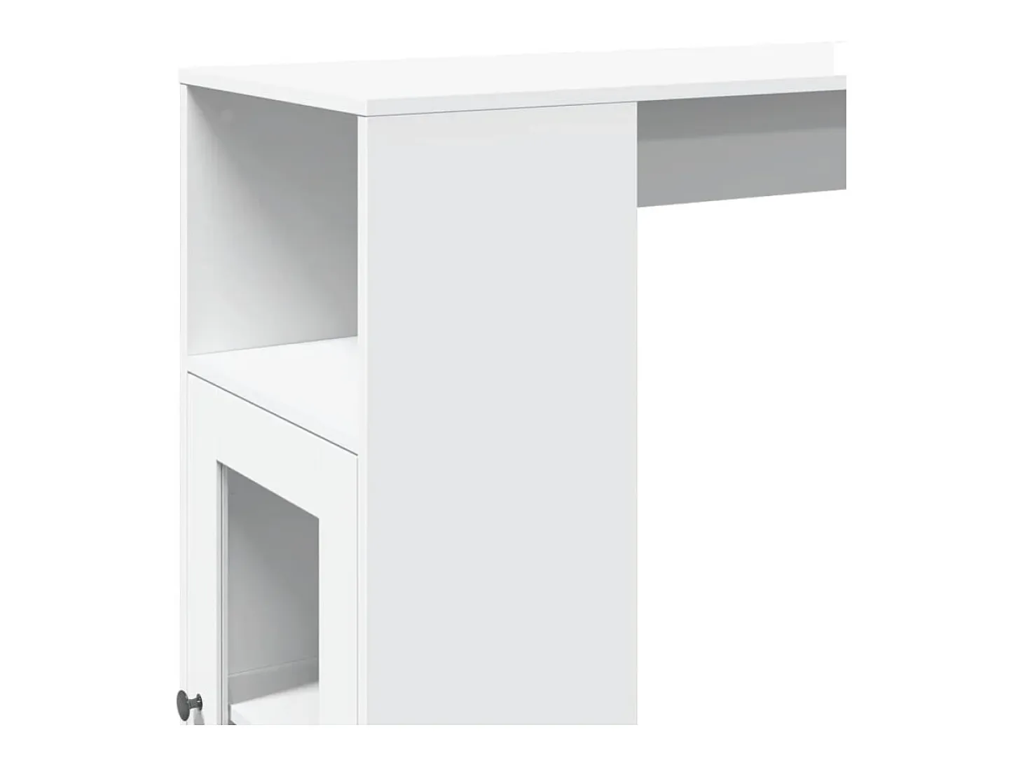 Mesa alta con estantes madera ingeniería 101x40x103,5 cm