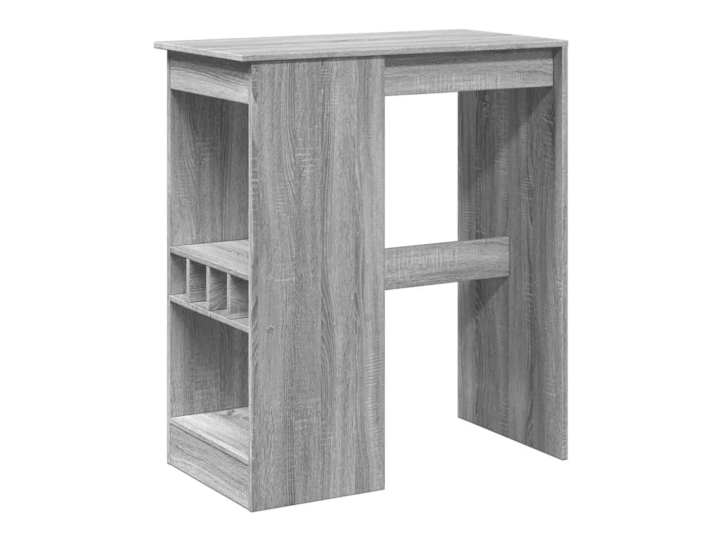 Mesa alta con estantes madera gris Sonoma 90x47,5x103,5 cm