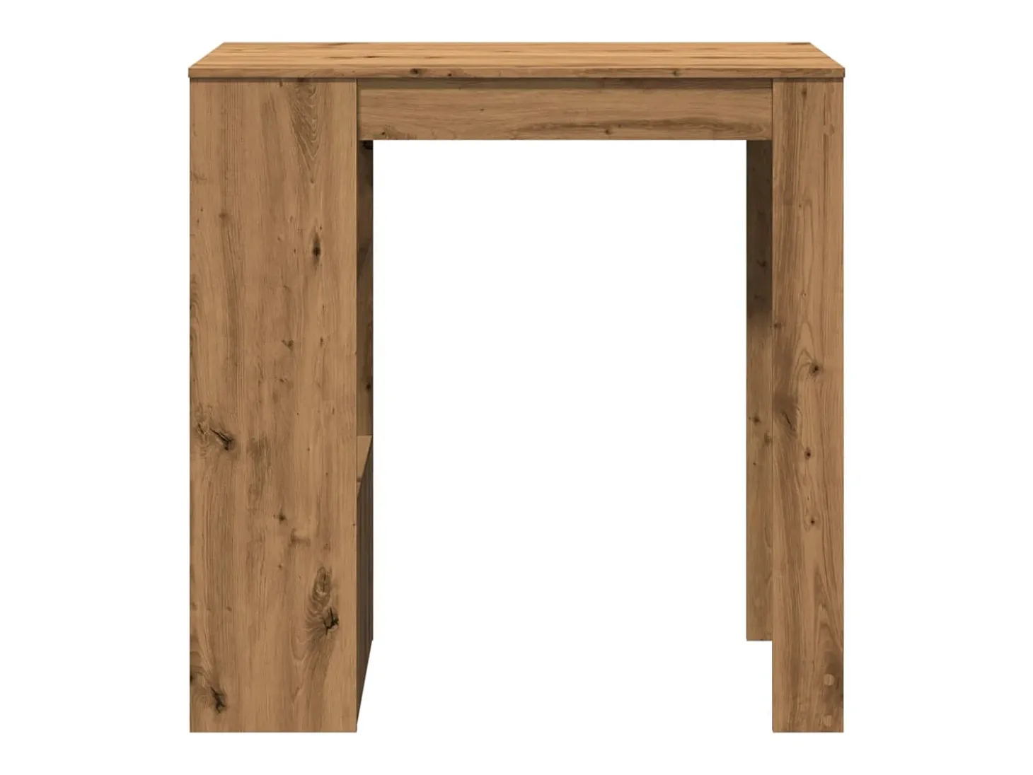 Mesa alta con estantes madera roble artisian 102x50x103,5 cm