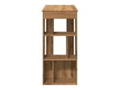 Mesa alta con estantes madera roble artisian 102x50x103,5 cm
