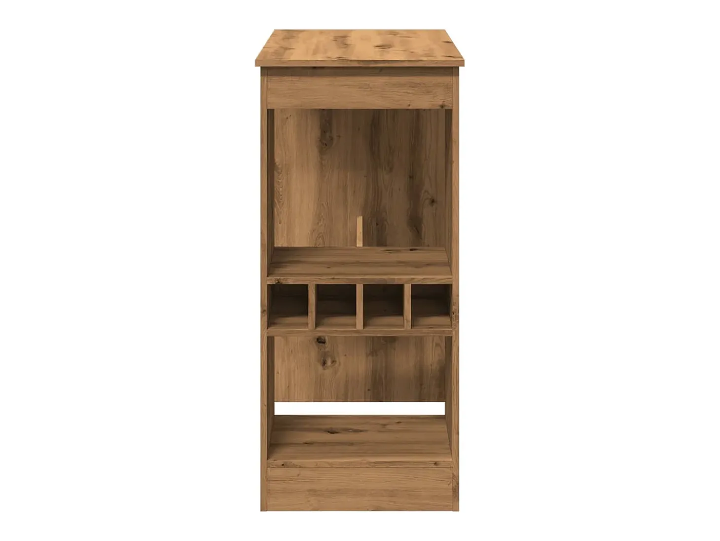 Mesa alta con estantes madera roble artisian 90x47,5x103,5 cm