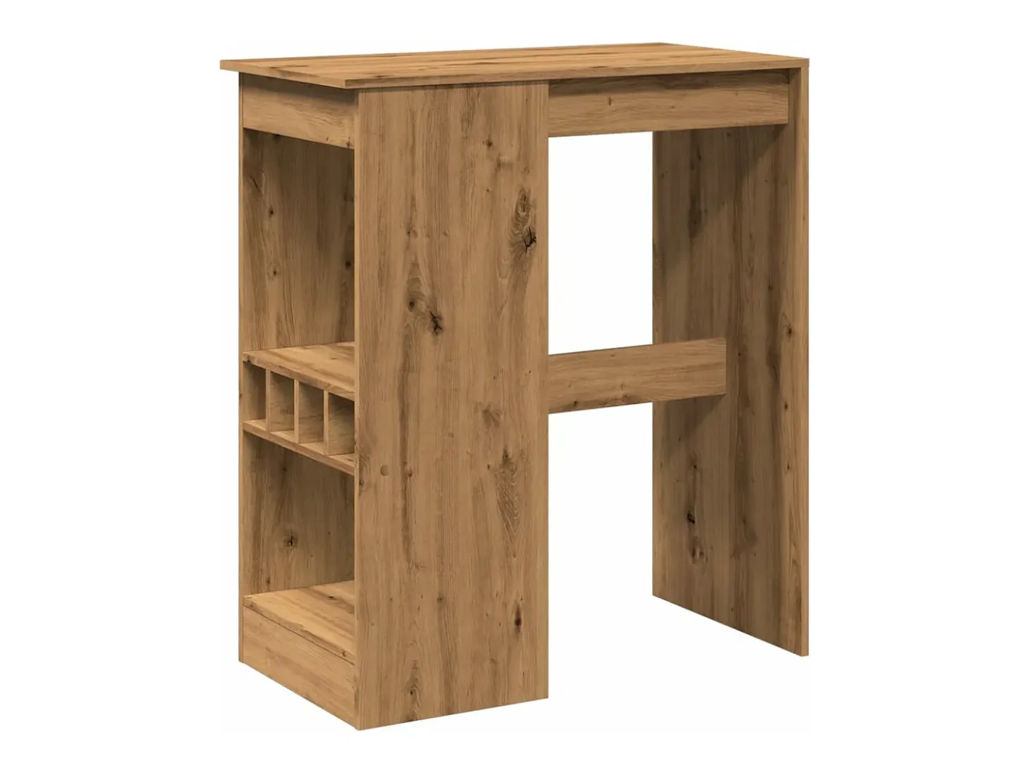 Mesa alta con estantes madera roble artisian 90x47,5x103,5 cm