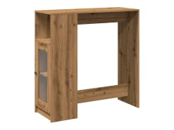 Mesa alta con estantes madera roble artisian 101x40x103,5 cm