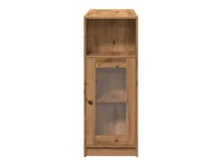 Mesa alta con estantes madera roble artisian 101x40x103,5 cm
