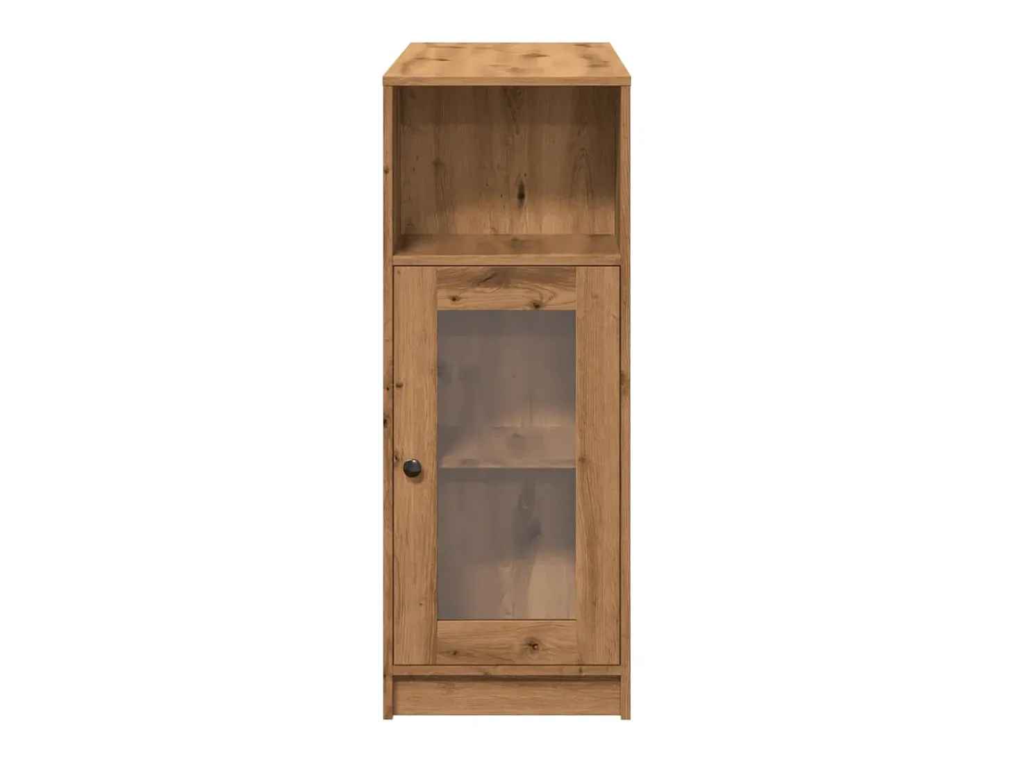 Mesa alta con estantes madera roble artisian 101x40x103,5 cm