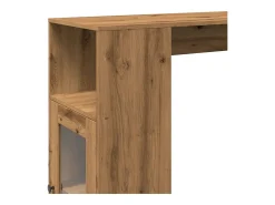 Mesa alta con estantes madera roble artisian 101x40x103,5 cm