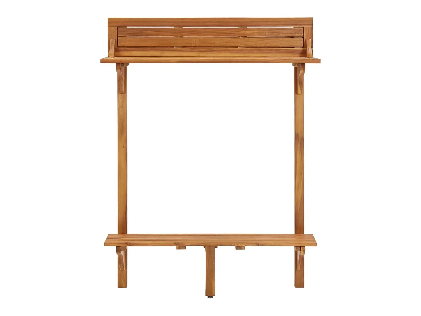 Mesa alta de balcón de madera de acacia maciza 90x37x122,5 cm