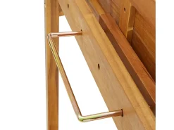 Mesa alta de balcón de madera de acacia maciza 90x37x122,5 cm