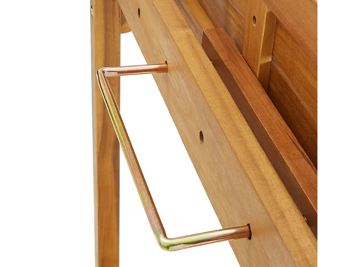Mesa alta de balcón de madera de acacia maciza 90x37x122,5 cm