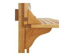 Mesa alta de balcón de madera de acacia maciza 90x37x122,5 cm