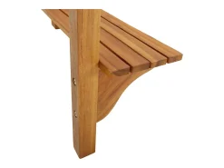 Mesa alta de balcón de madera de acacia maciza 90x37x122,5 cm