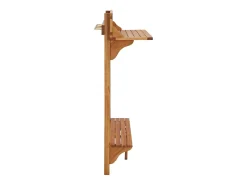 Mesa alta de balcón de madera de acacia maciza 90x37x122,5 cm