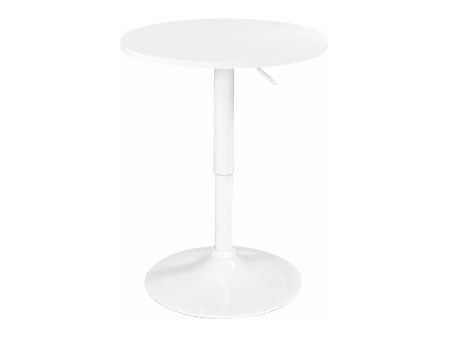 Mesa Alta de Bar Ø60 cm – Altura Regulable y Giratoria – Diseño Moderno SETI (Blanco-i)