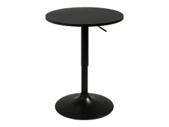 Mesa Alta de Bar Ø60 cm – Altura Regulable y Giratoria – Diseño Moderno SETI (Negro-i)