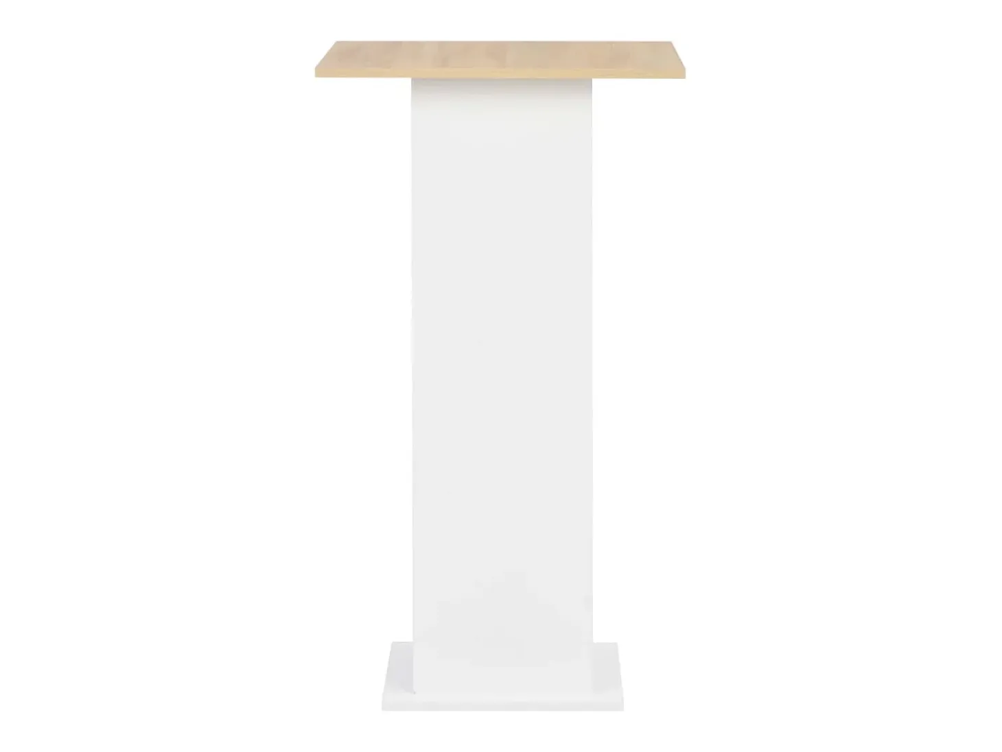 Mesa alta de bar blanco y roble Sonoma 60x60x110 cm ES819272