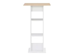 Mesa alta de bar blanco y roble Sonoma 60x60x110 cm ES819272