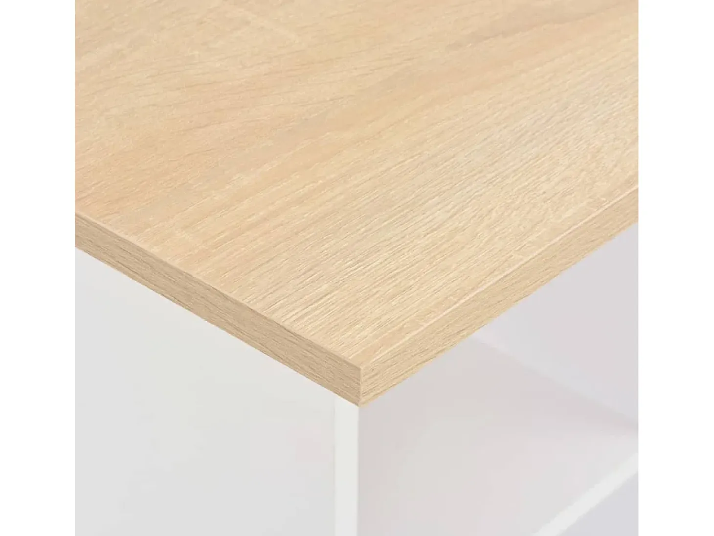 Mesa alta de bar blanco y roble Sonoma 60x60x110 cm ES819272