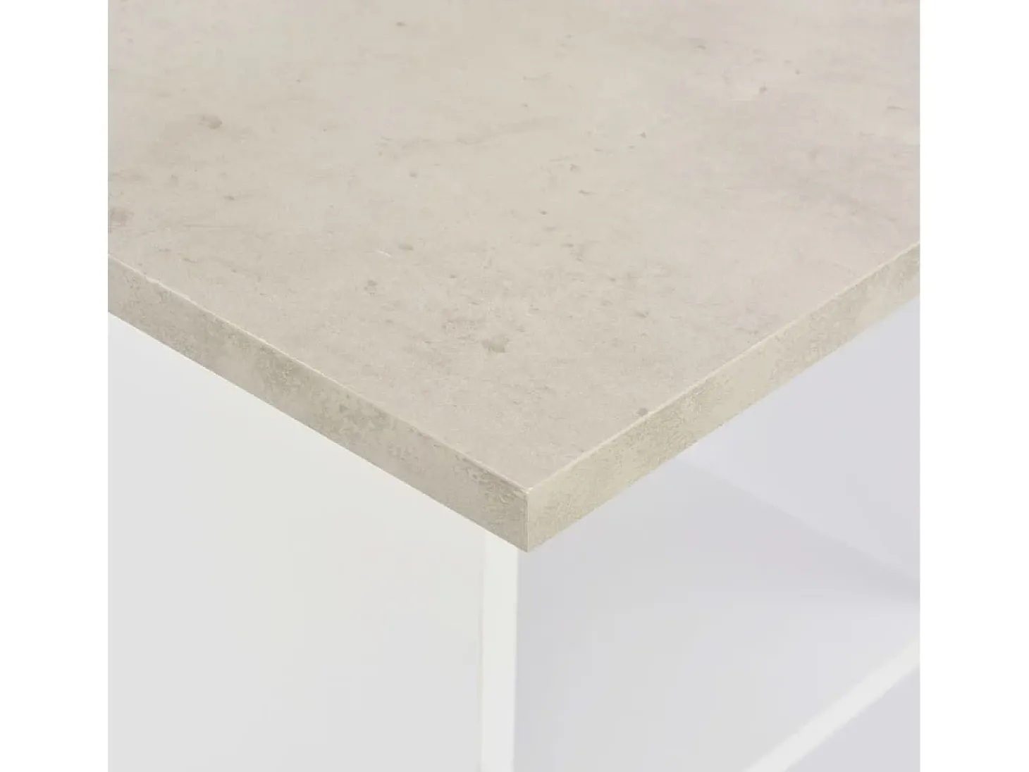 Mesa alta de bar blanco y gris hormigón 60x60x110 cm ES950254
