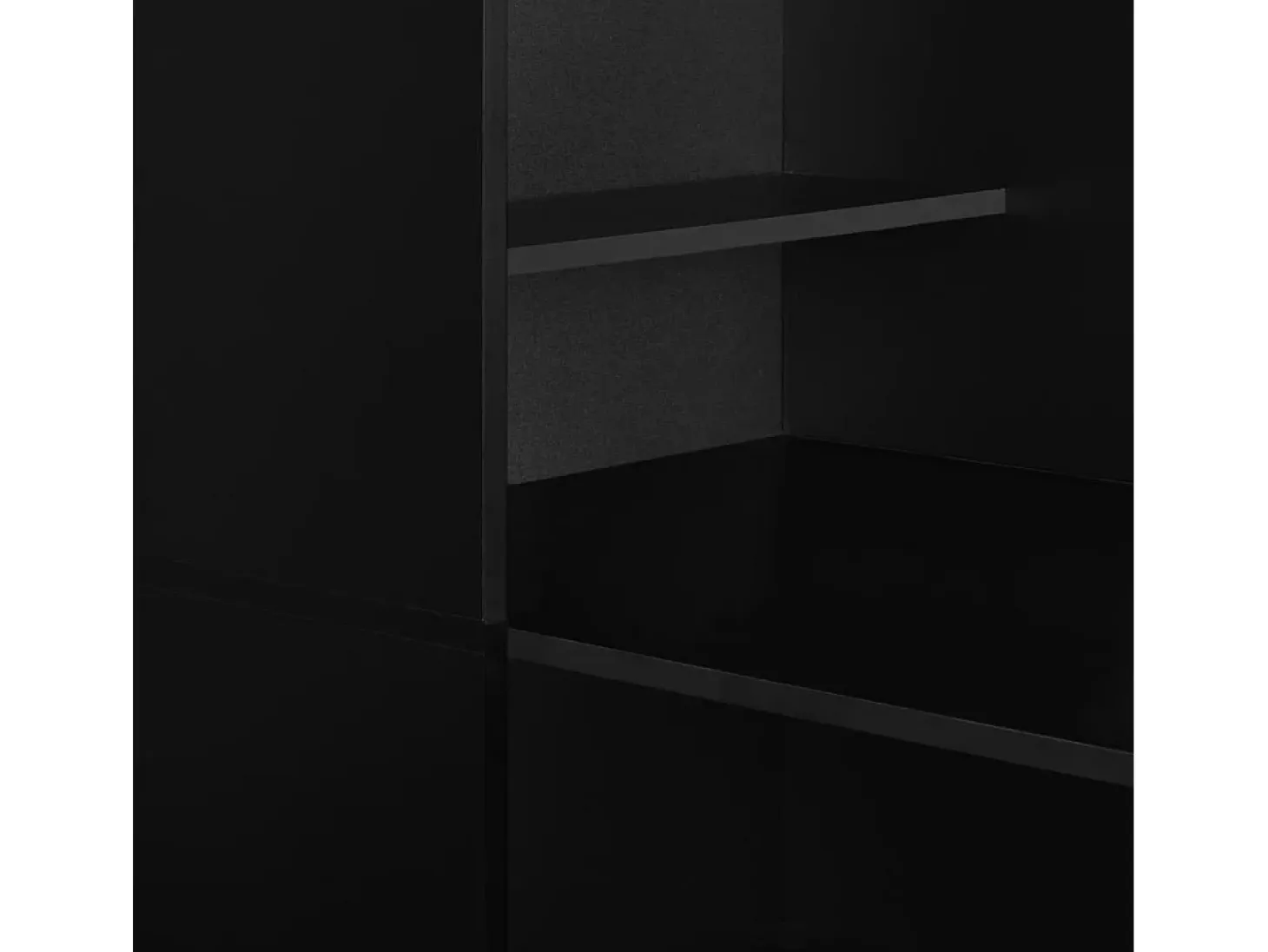 Mesa alta de bar con armario negra 115x59x200 cm ES347134