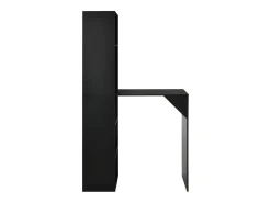 Mesa alta de bar con armario negra 115x59x200 cm ES347134