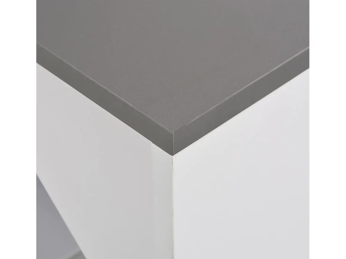 Mesa alta de bar con armario blanca 115x59x200 cm
