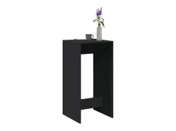 Mesa alta de bar madera de ingeniería negra 51x50x103,5 cm