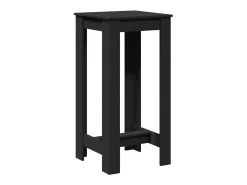 Mesa alta de bar madera de ingeniería negra 51x50x103,5 cm
