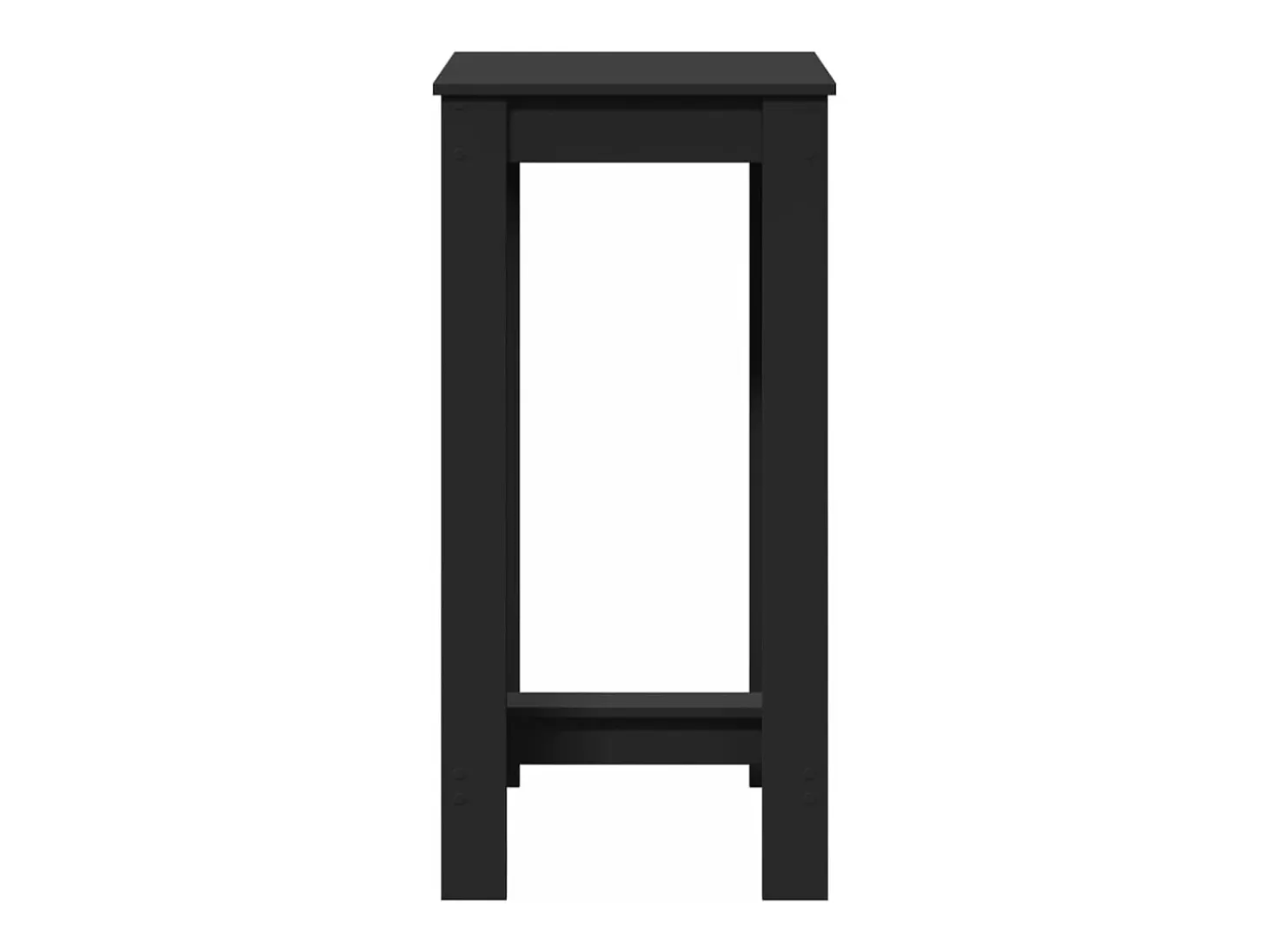 Mesa alta de bar madera de ingeniería negra 51x50x103,5 cm