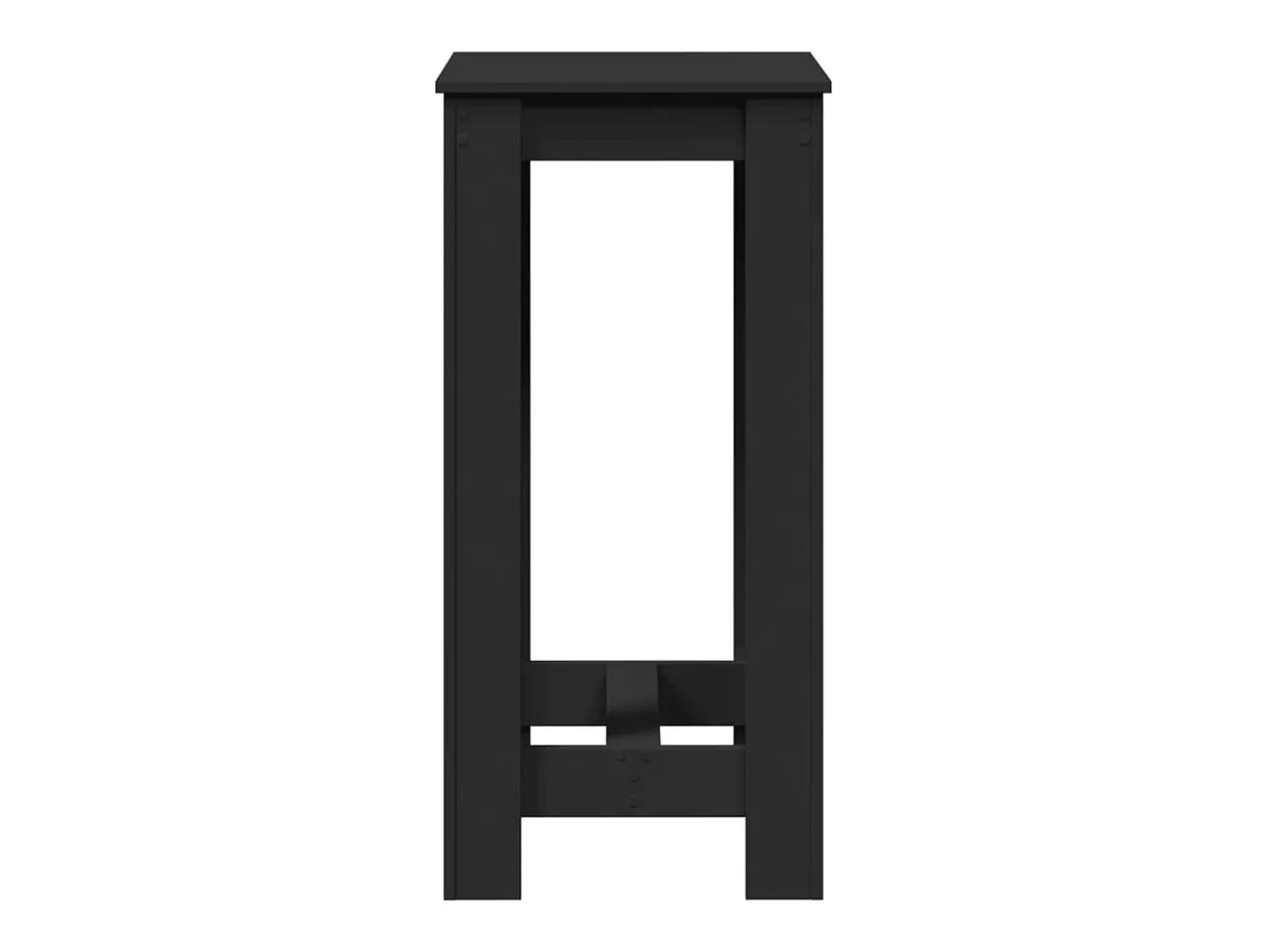 Mesa alta de bar madera de ingeniería negra 51x50x103,5 cm