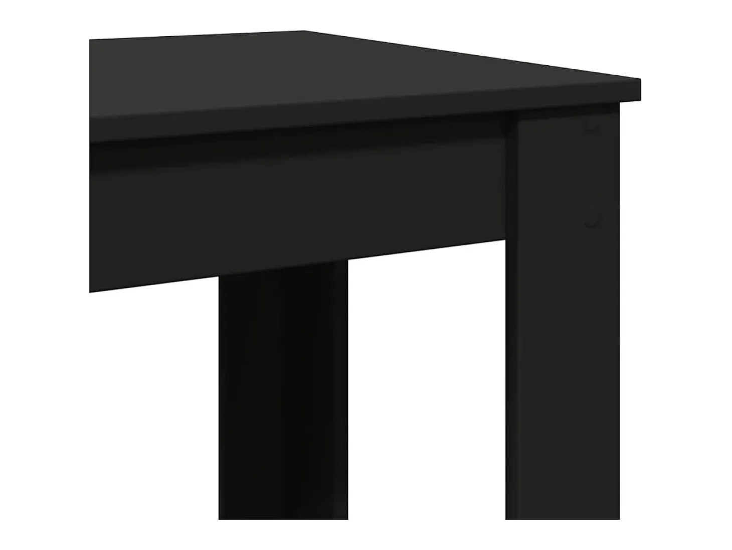 Mesa alta de bar madera de ingeniería negra 51x50x103,5 cm