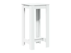 Mesa alta de bar madera de ingeniería blanca 51x50x103,5 cm