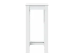 Mesa alta de bar madera de ingeniería blanca 51x50x103,5 cm