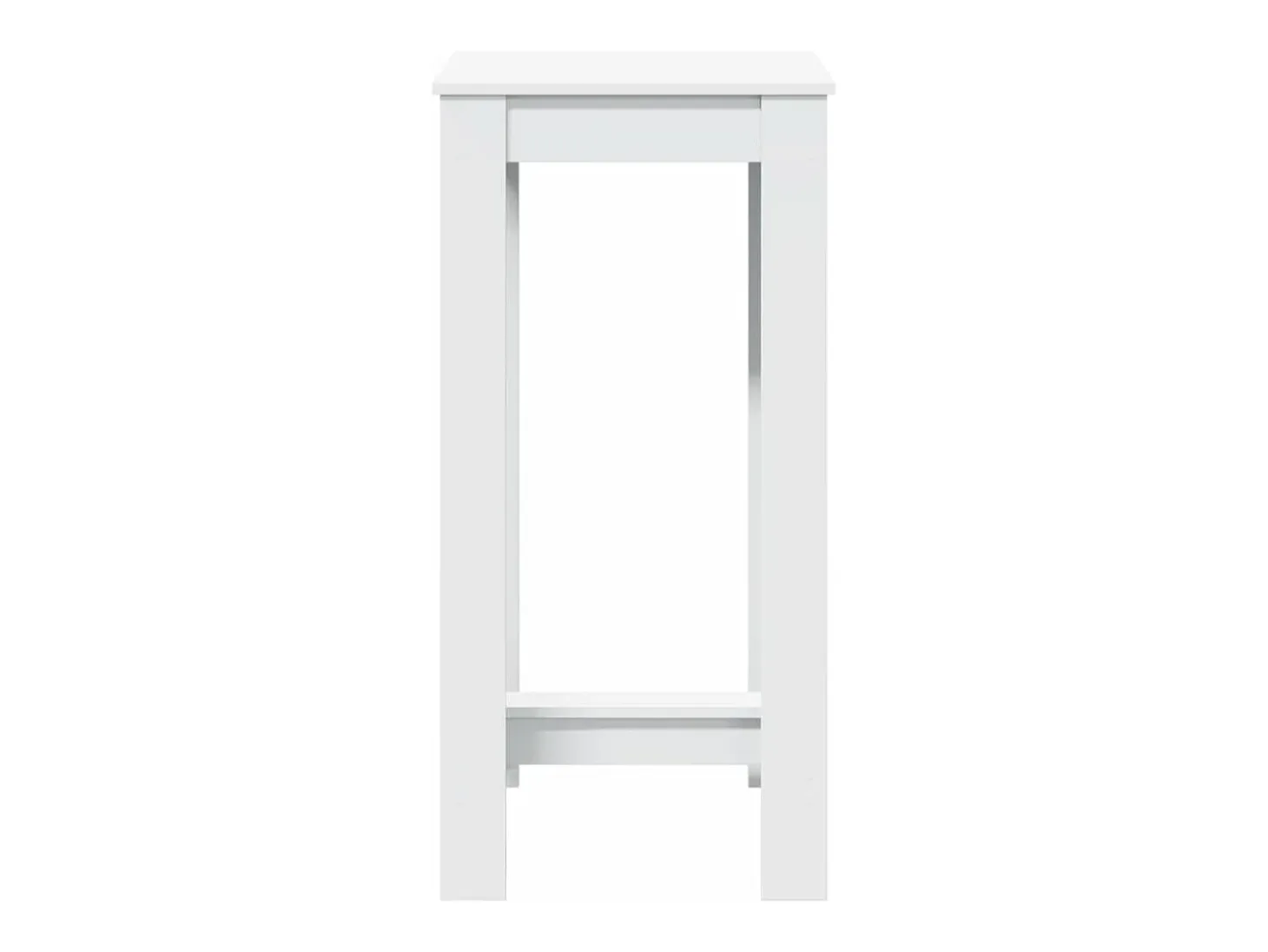Mesa alta de bar madera de ingeniería blanca 51x50x103,5 cm
