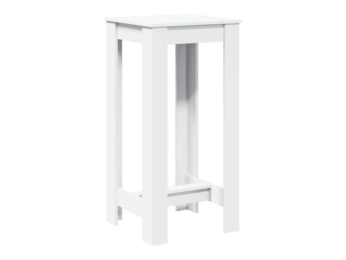 Mesa alta de bar madera de ingeniería blanca 51x50x103,5 cm