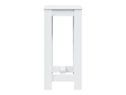 Mesa alta de bar madera de ingeniería blanca 51x50x103,5 cm