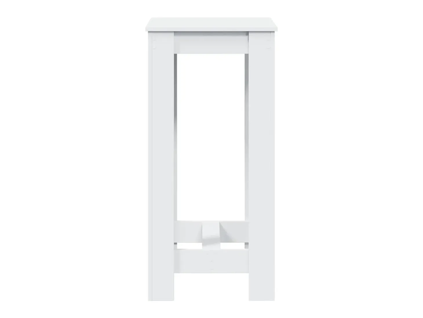 Mesa alta de bar madera de ingeniería blanca 51x50x103,5 cm