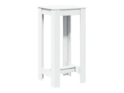 Mesa alta de bar madera de ingeniería blanca 51x50x103,5 cm
