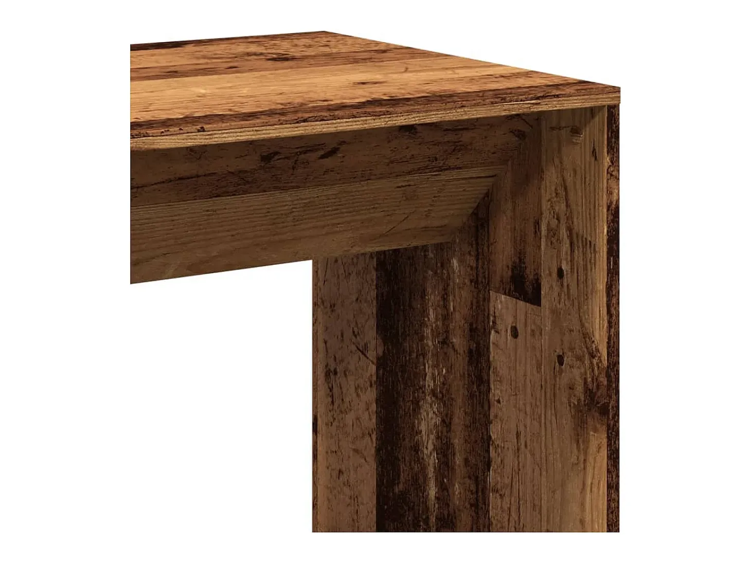 Mesa alta de bar madera de ingeniería envejecida 51x50x103,5 cm
