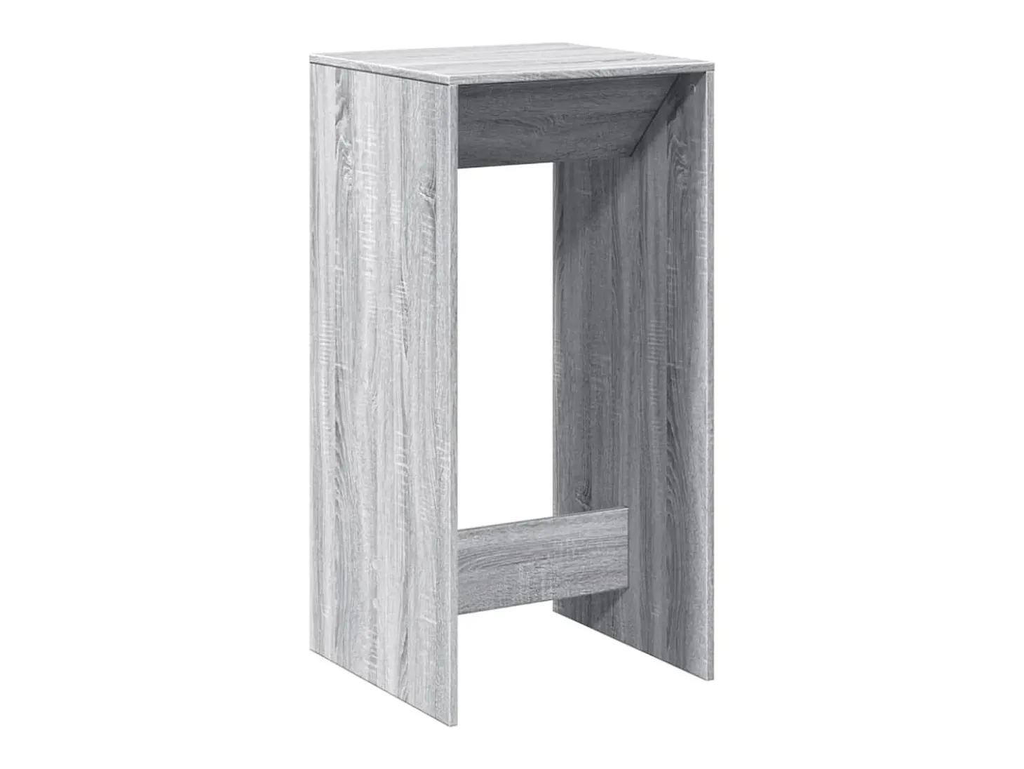 Mesa alta de bar madera ingeniería gris Sonoma 51x50x103,5 cm